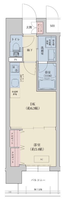 リシュドール梅小路の間取り