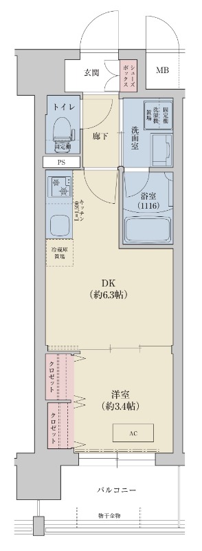 リシュドール梅小路の間取り