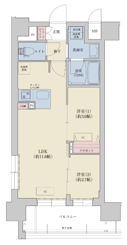 リシュドール梅小路の間取り