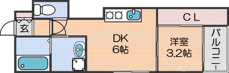 東粉浜の完工年月(2026年2月)築の賃貸アパートの間取り