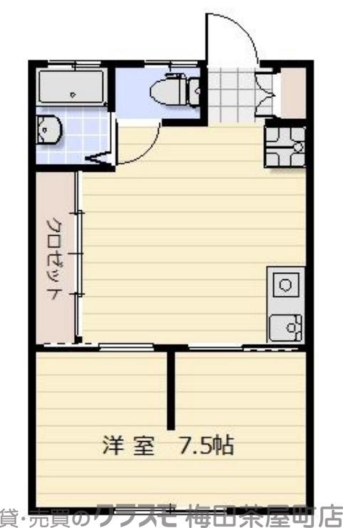 三津屋南の完工年月(1971年12月)築の賃貸アパートの間取り