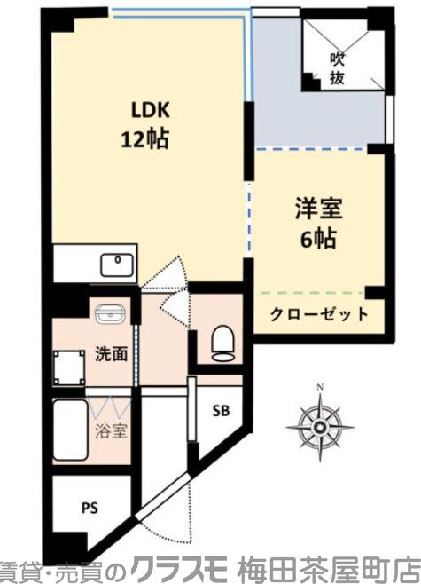 三恵上新庄ハイツの間取り