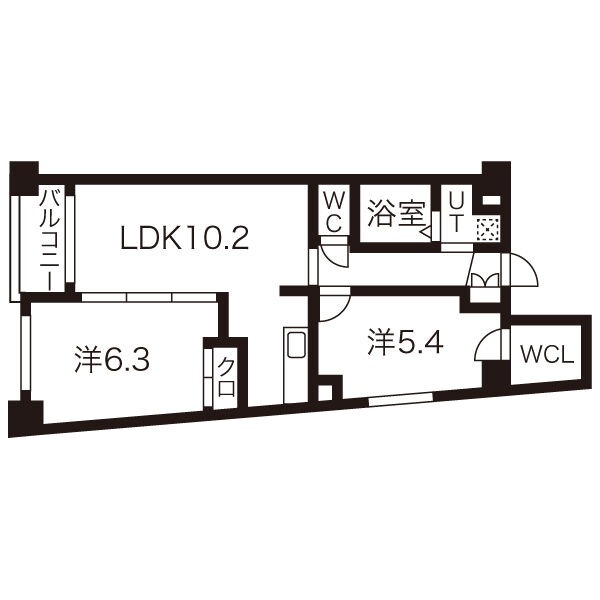 東町の完工年月(2010年5月)築の賃貸マンションの間取り