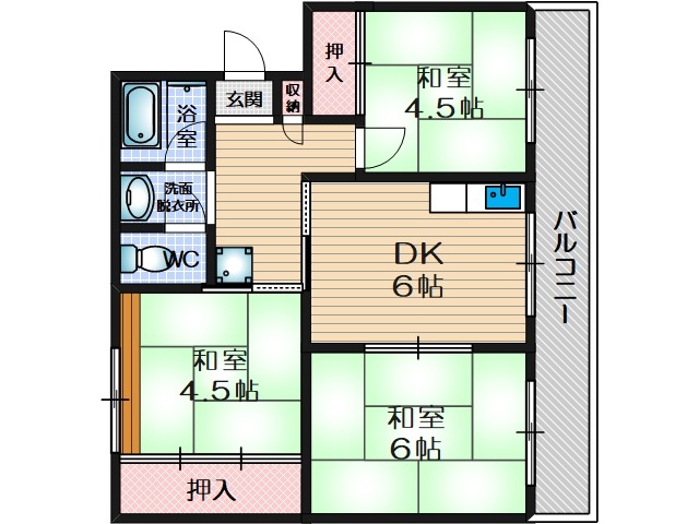 メゾン東茨木の間取り