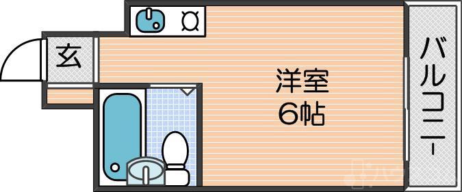 山王の完工年月(1991年3月)築の賃貸マンションの間取り