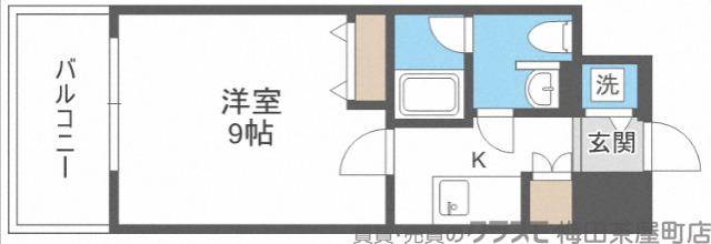 西中島の完工年月(2009年9月)築の賃貸マンションの間取り