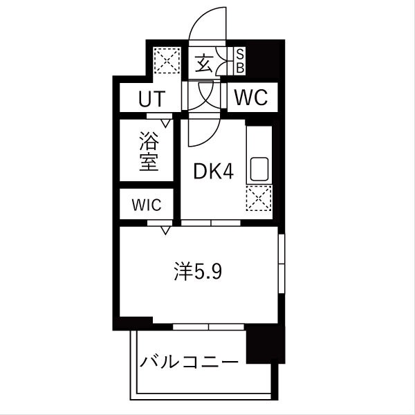 レジュールアッシュ緑橋駅前の間取り