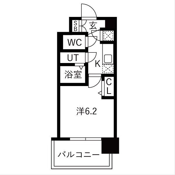 レジュールアッシュ緑橋駅前の間取り