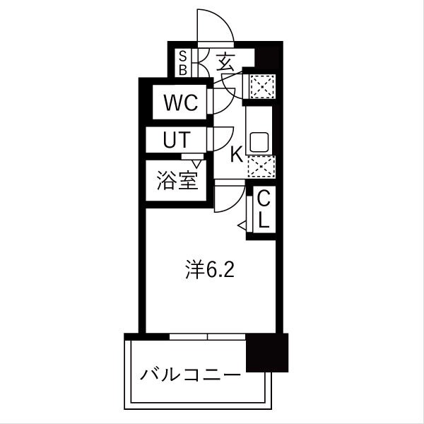 レジュールアッシュ緑橋駅前の間取り