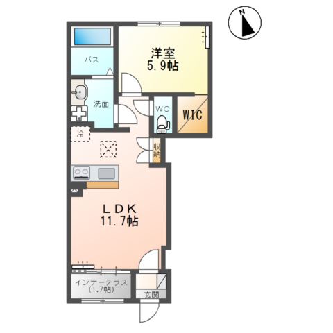 荒井南新築アパートの間取り