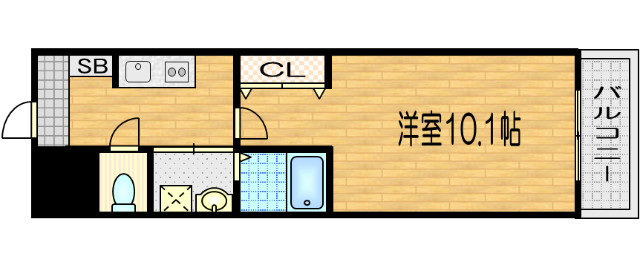 西京極新明町の完工年月(2006年2月)築の賃貸マンションの間取り