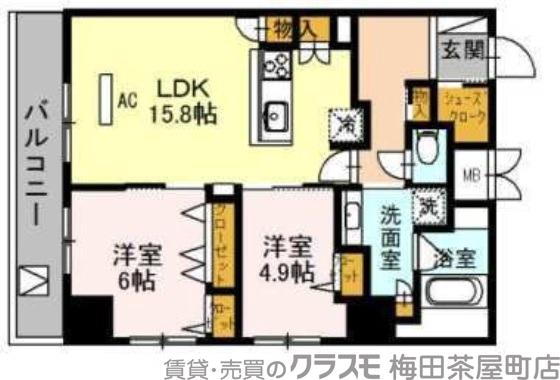 グランセジュール江坂の間取り