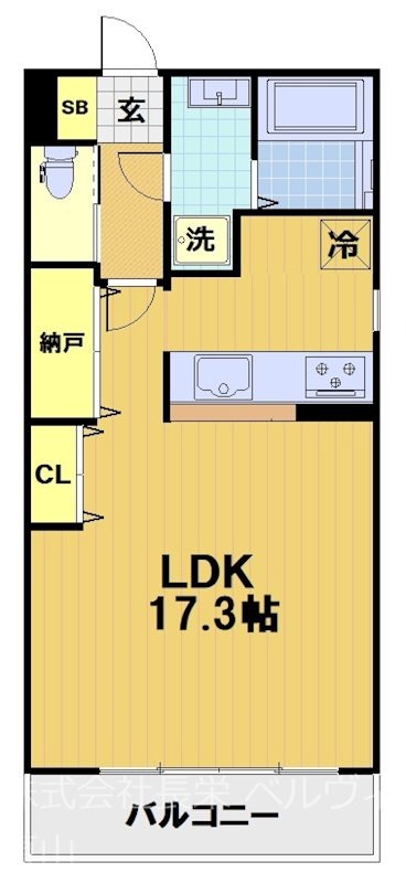 夷町の完工年月(2022年2月)築の賃貸マンションの間取り