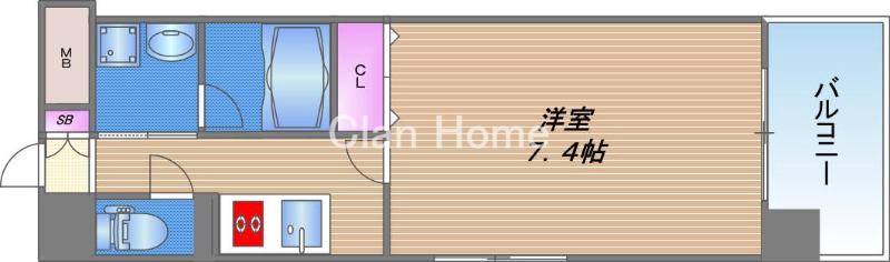ボーベル玉造の間取り
