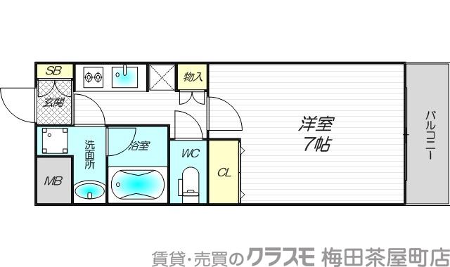Lala place梅田東シエスタの間取り
