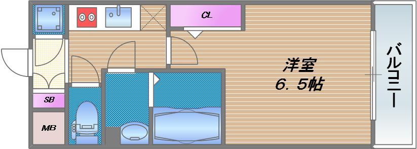 エスプレイス大阪城SOUTHの間取り