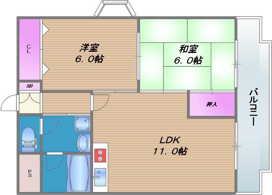 清晃ハイツの間取り