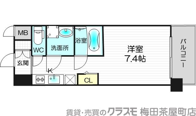 M-RESIDENCE新大阪Gardenの間取り