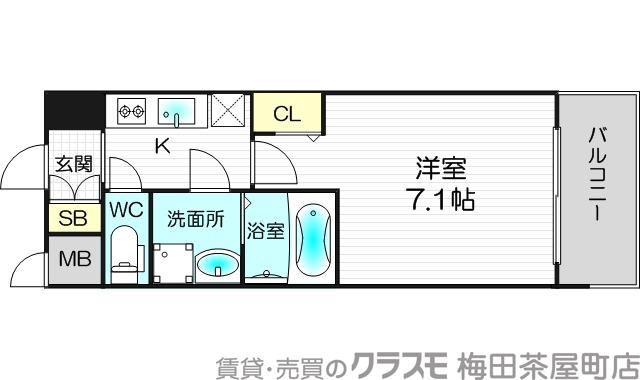 M-RESIDENCE新大阪Gardenの間取り