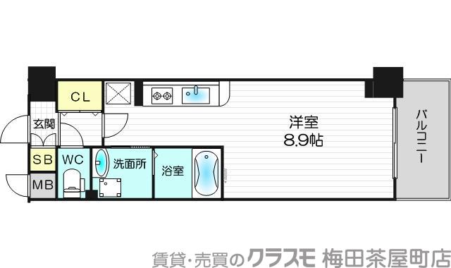 LOWLANDS西天満の間取り