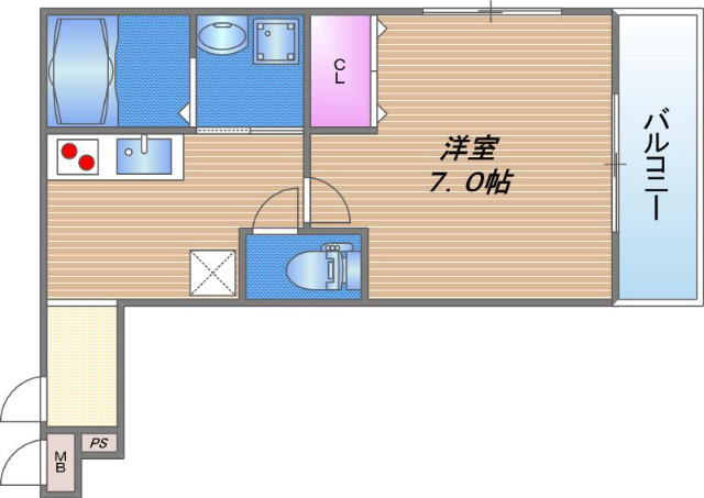 フジパレス桃谷の間取り