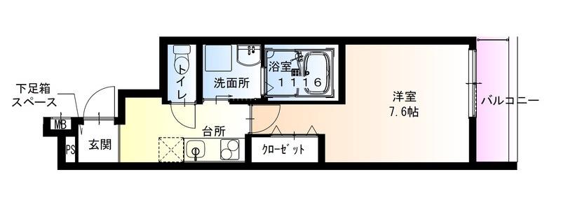 フジパレス遠里小野ノースの間取り