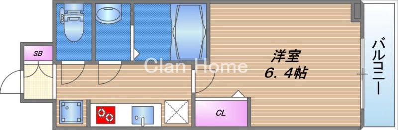 プレサンス堺筋本町エグゼブランの間取り