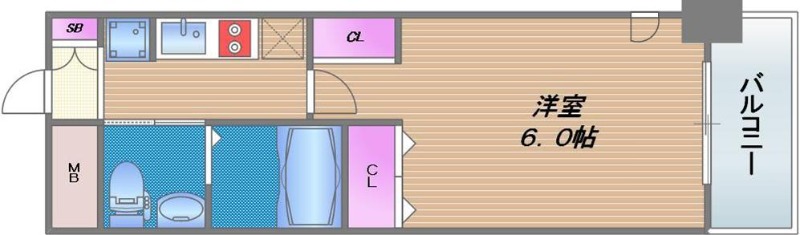 エステムプラザ大阪城パークフロントの間取り