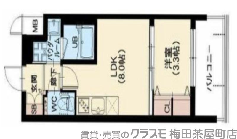 スプランディッド中之島DUEの間取り