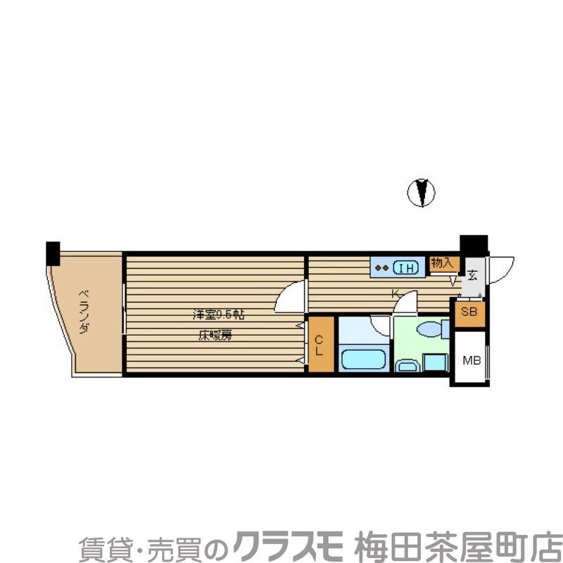 今橋の完工年月(2005年4月)築の賃貸マンションの間取り