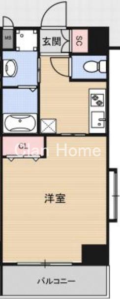 インベスト北梅田の間取り