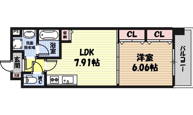 アーバンフラッツ城東の間取り