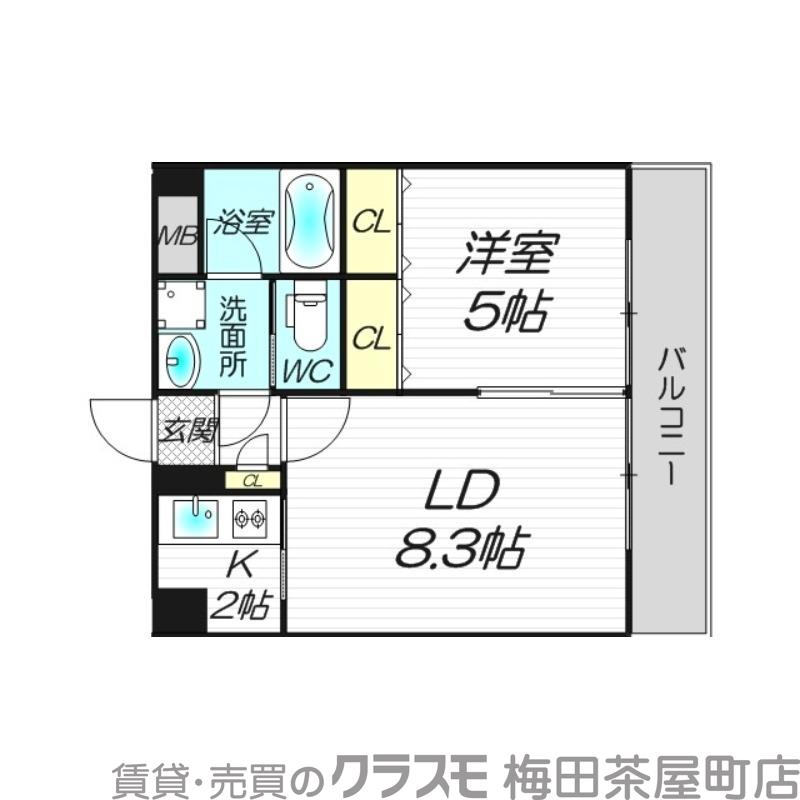 ドゥーエ谷町の間取り