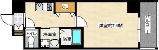 東九条烏丸町の完工年月(2022年2月)築の賃貸マンションの間取り