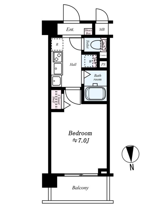 田中上玄京町の完工年月(2011年7月)築の賃貸マンションの間取り