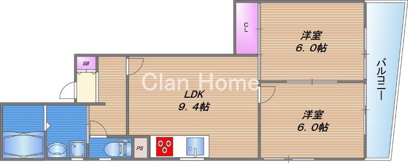 シャンテ21の間取り