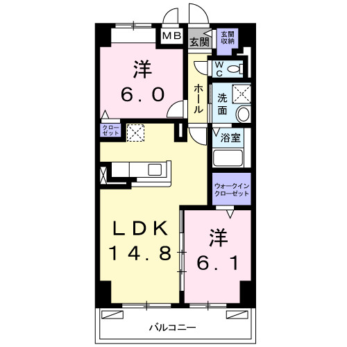 アルンドーインディカ茨木の間取り