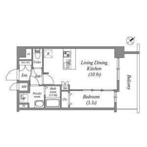 アドバンス大阪クラージュの間取り