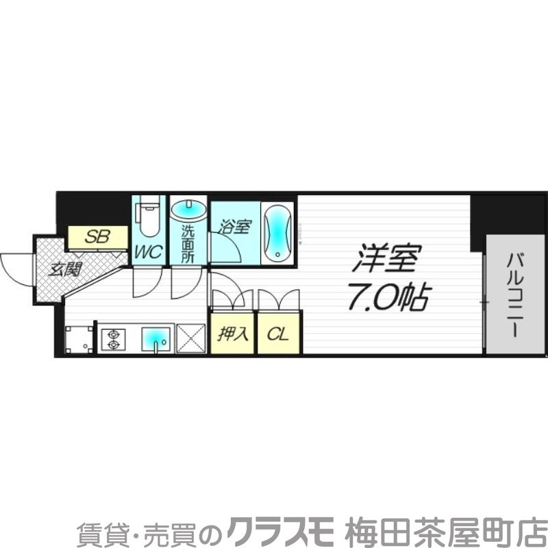 ルネフラッツ谷町四丁目の間取り