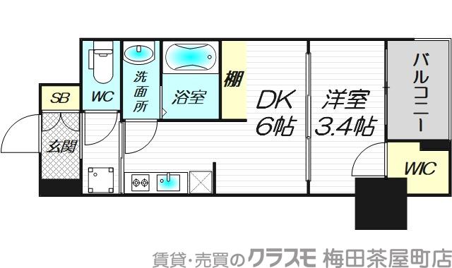 西本町の完工年月(2023年3月)築の賃貸マンションの間取り