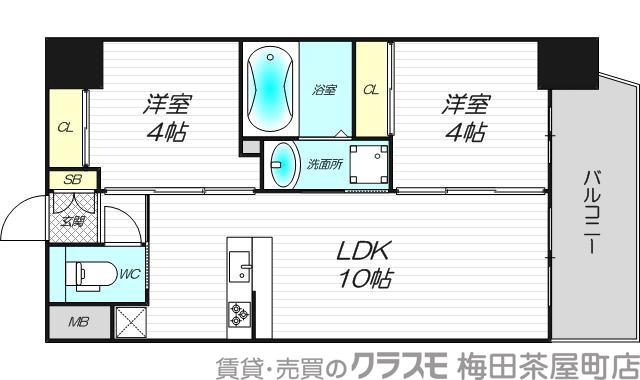 西宮原の完工年月(2025年2月)築の賃貸マンションの間取り