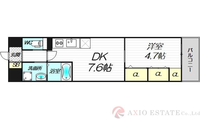 パークフラッツ新大阪の間取り