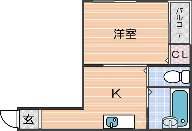 クレールド長居の間取り