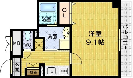 大工町の完工年月(2015年3月)築の賃貸マンションの間取り
