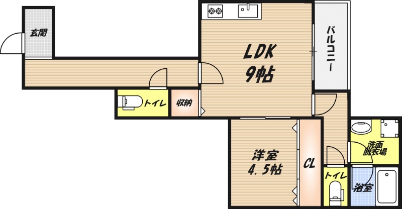 Healing Grace高槻高西町B棟の間取り