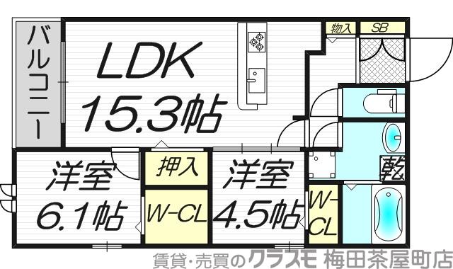 グリーンコート淡路の間取り