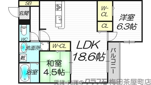 グリーンコート淡路の間取り