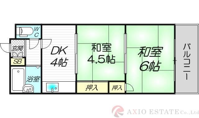 サンロイヤル柴島パート2の間取り