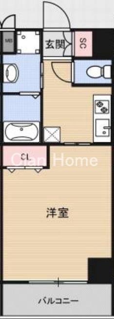 インベスト北梅田の間取り