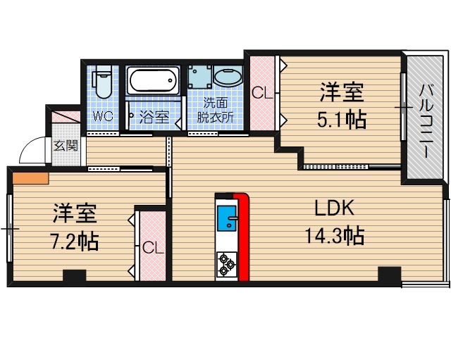 URBAN　HILLS 　SAITOⅢの間取り